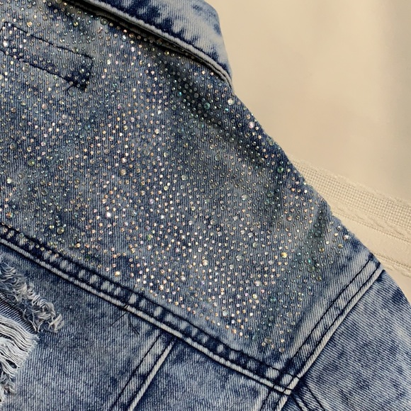 THRILL Stonewashed Glitter Denim Jacket - Picture 4 of 4